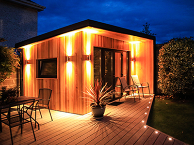 garden pod in the night